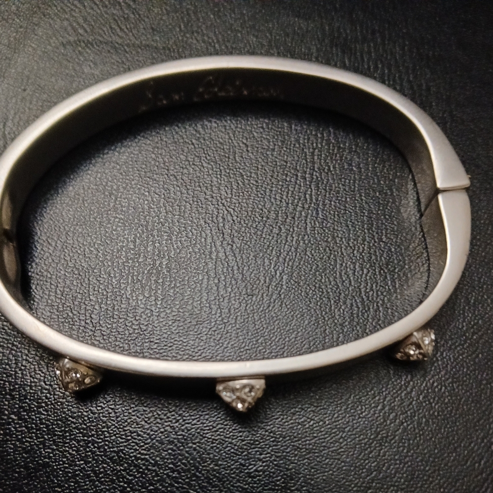 Sam Edelman Silver Bracelet with Crystal Accents